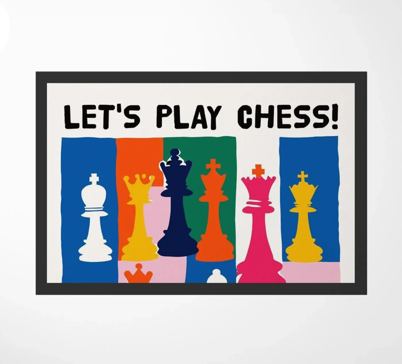 Lets Play Chess doormat by cosmos studio