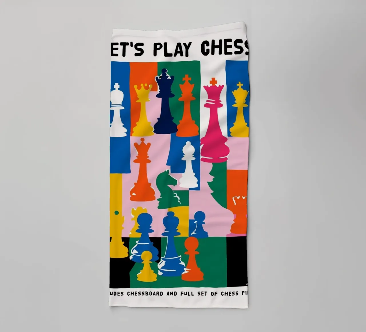Lets Play Chess towel by cosmos studio