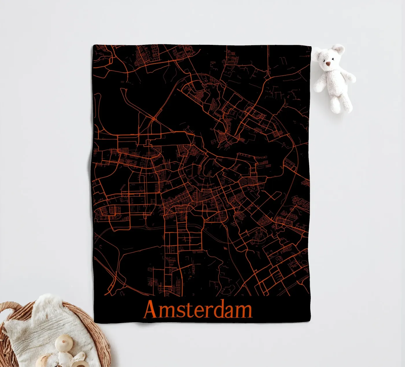 Amsterdam Fleecedecke von MiMap
