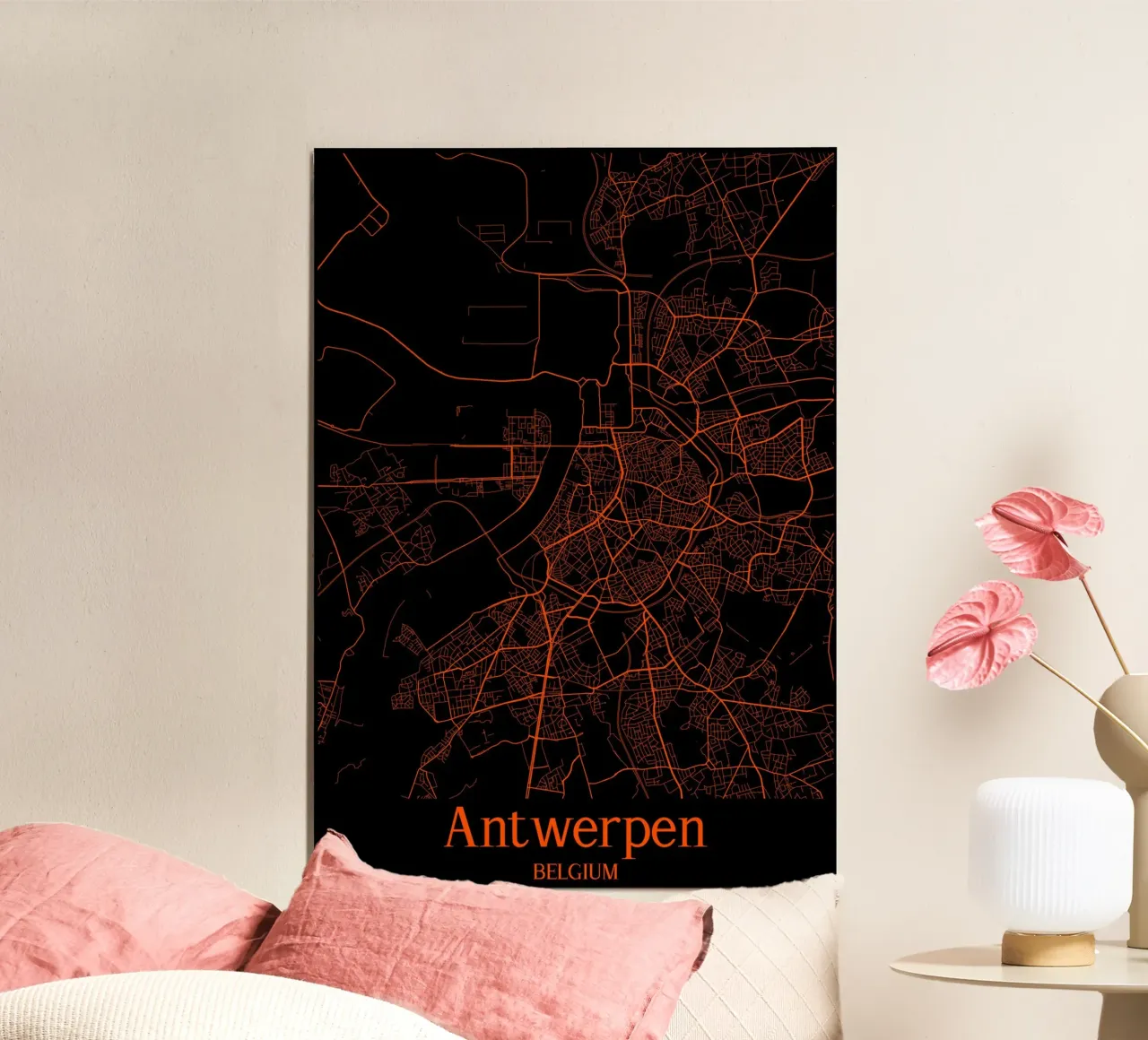Antwerpen poster con telaio in alluminio da MiMap