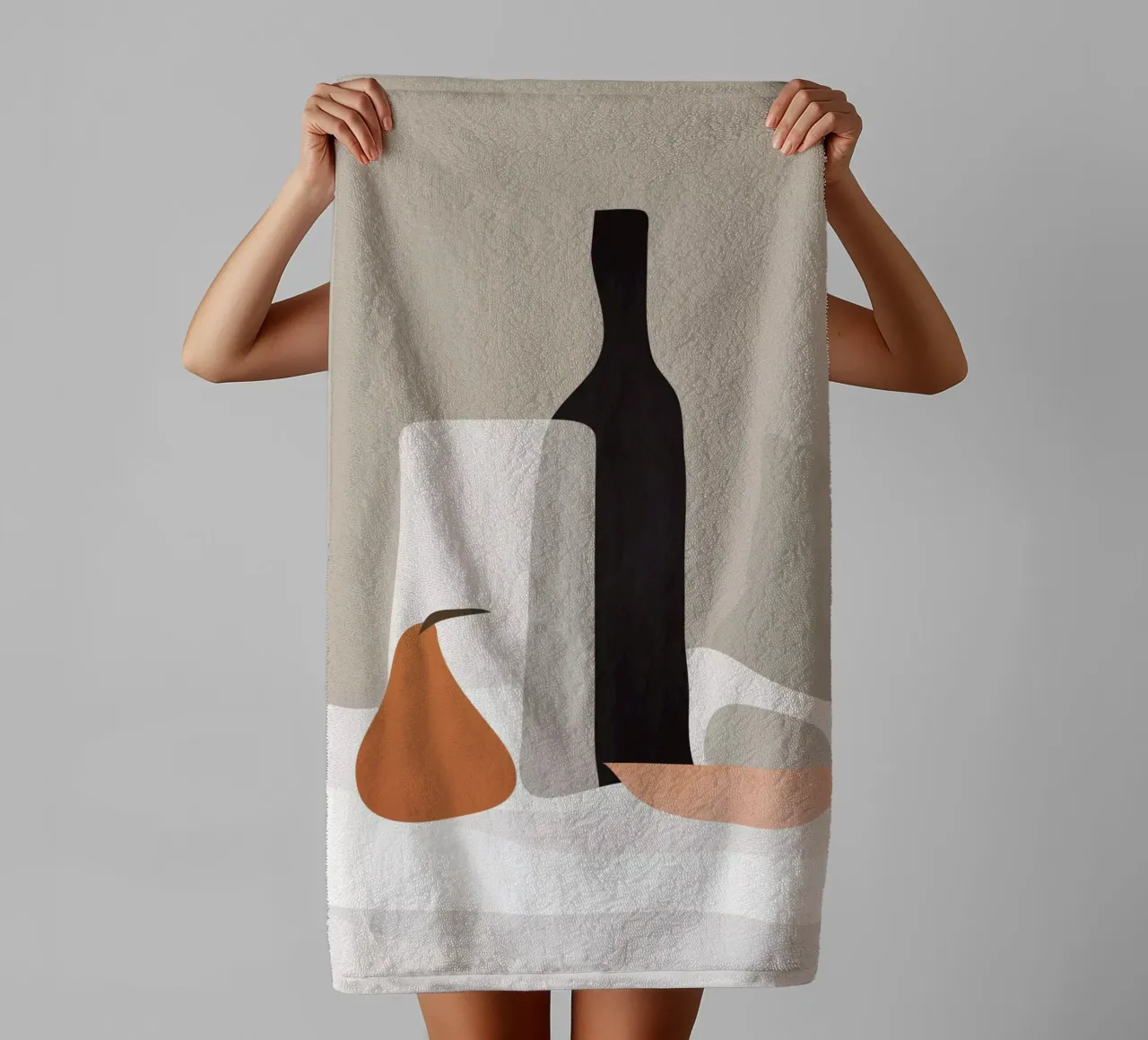 Minimalistisch stilleven 2 badhanddoek van ThingDesign