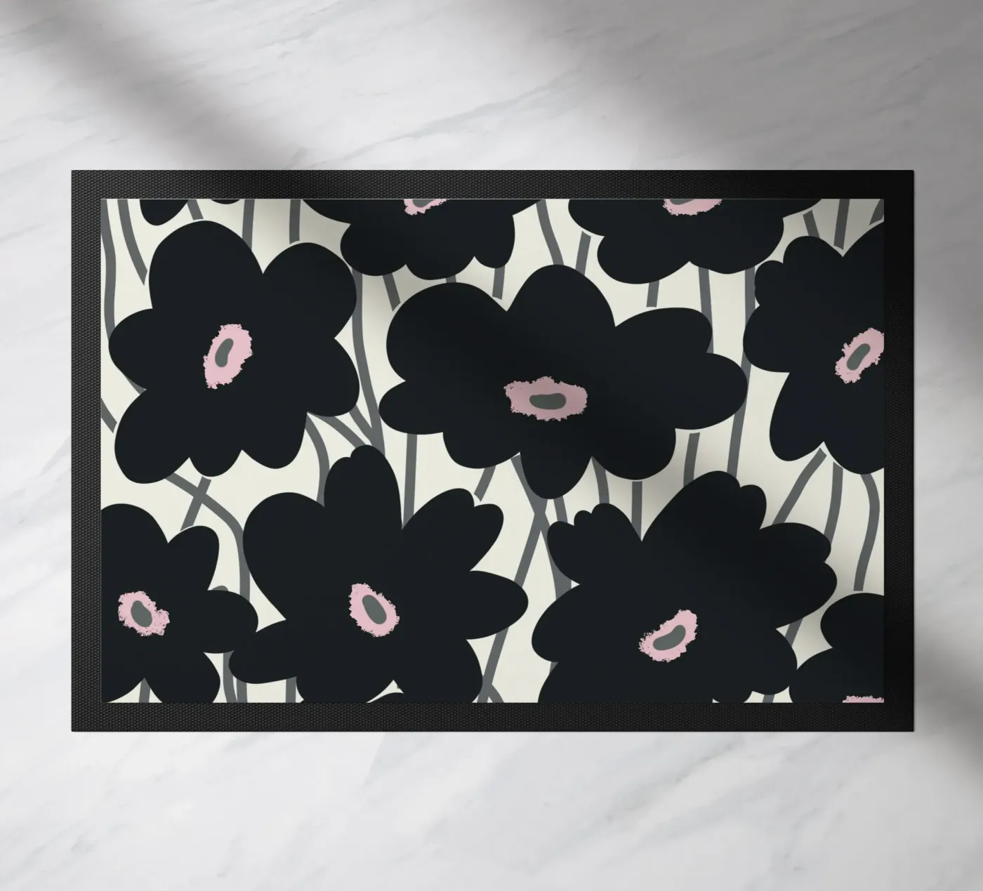 Botanical pattern 11 deurmat van Little Dean