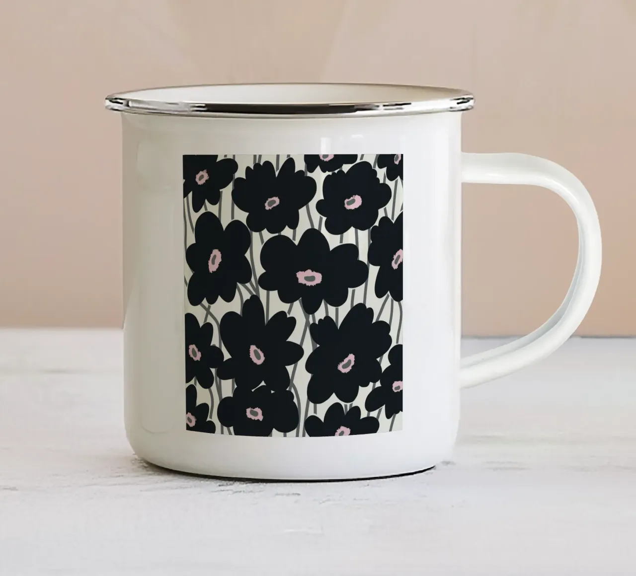 Motivo botanico 11 tazza in smalto da Little Dean