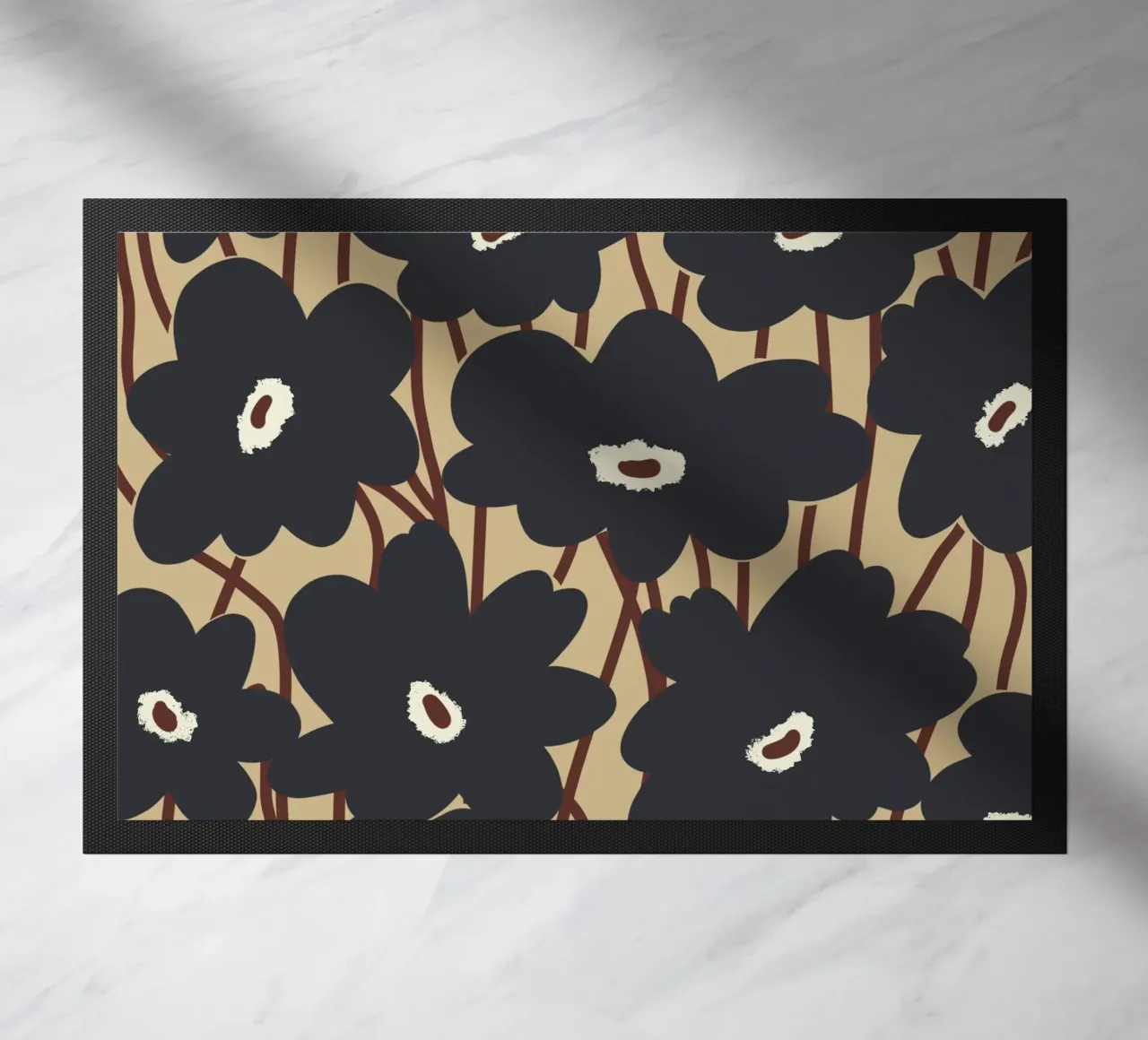 Botanisch patroon 13 deurmat van Little Dean