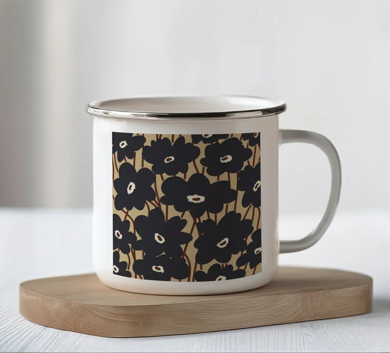 Motivo botanico 13 tazza in smalto da Little Dean