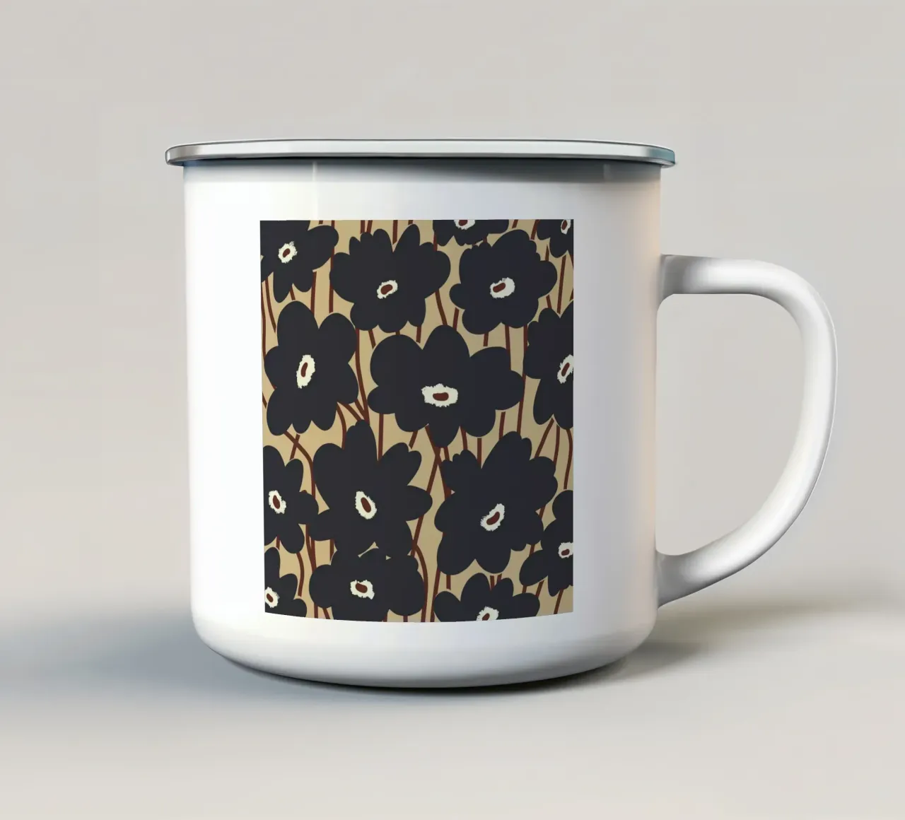 Motivo botanico 13 tazza in smalto da Little Dean