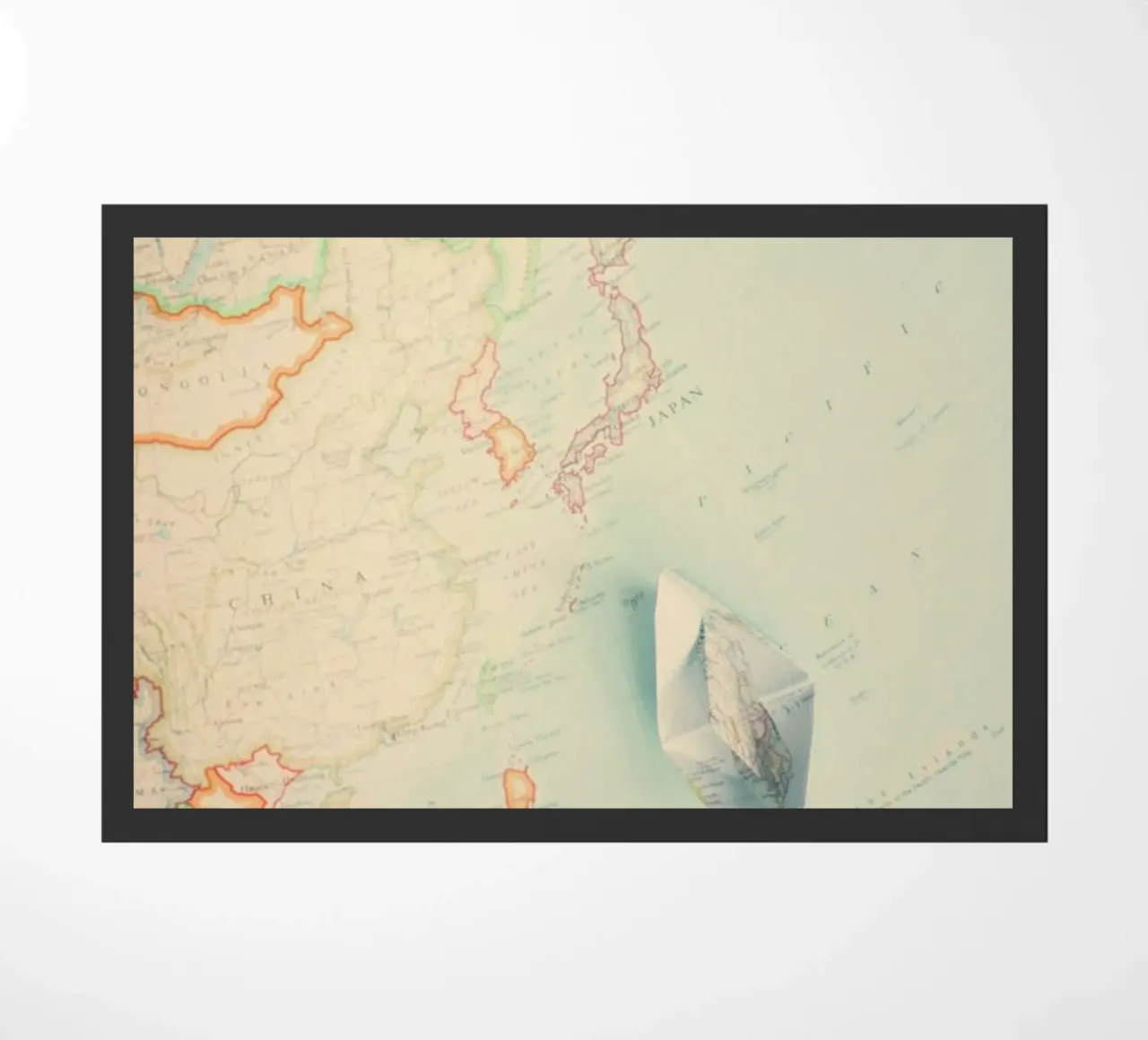 map-japan doormat by Ingrid Beddoes