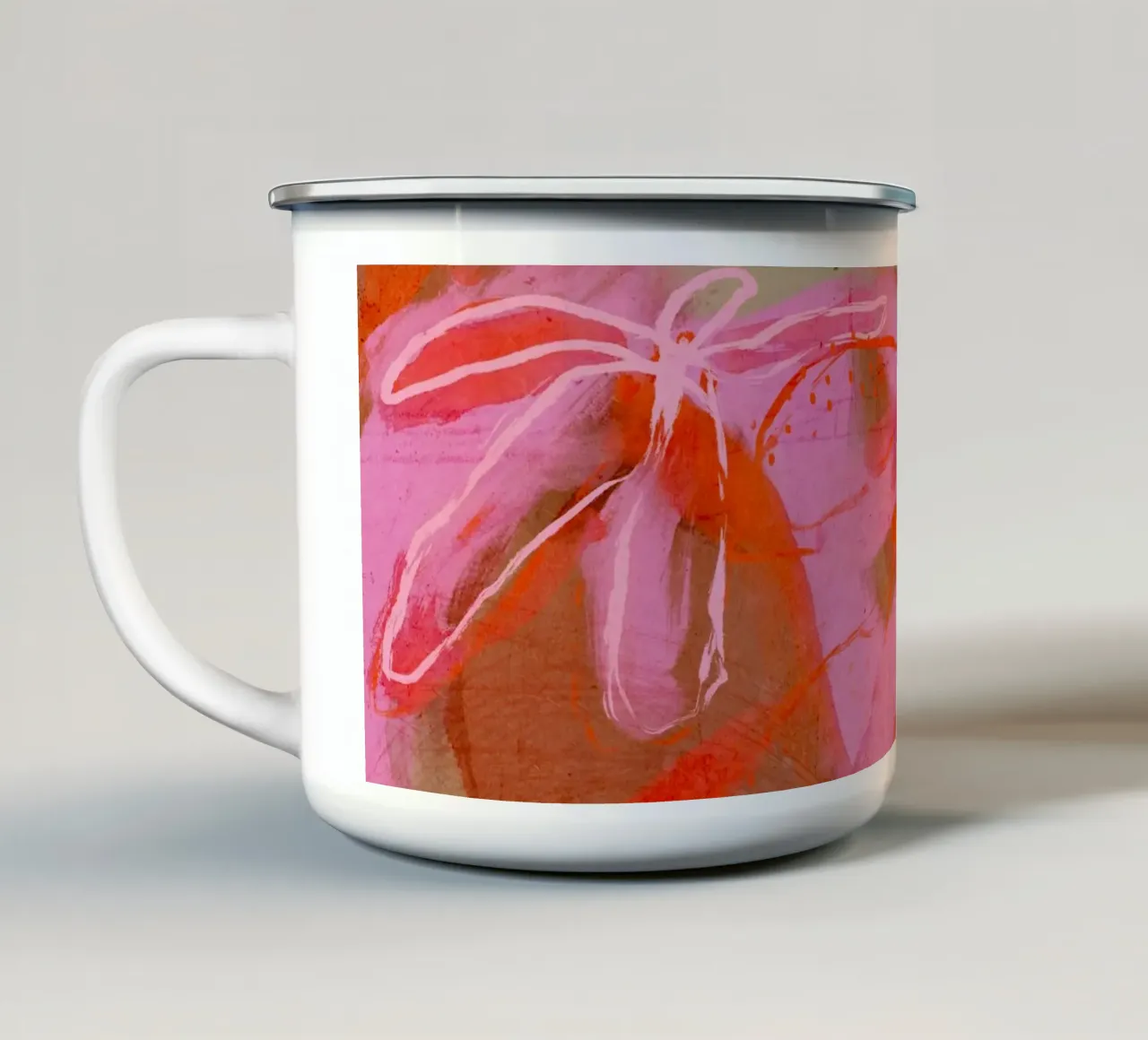 Coral Flower Rythm tazza in smalto da treechild