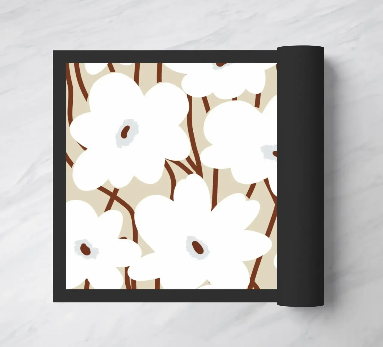 Botanical pattern 12 doormat by Little Dean