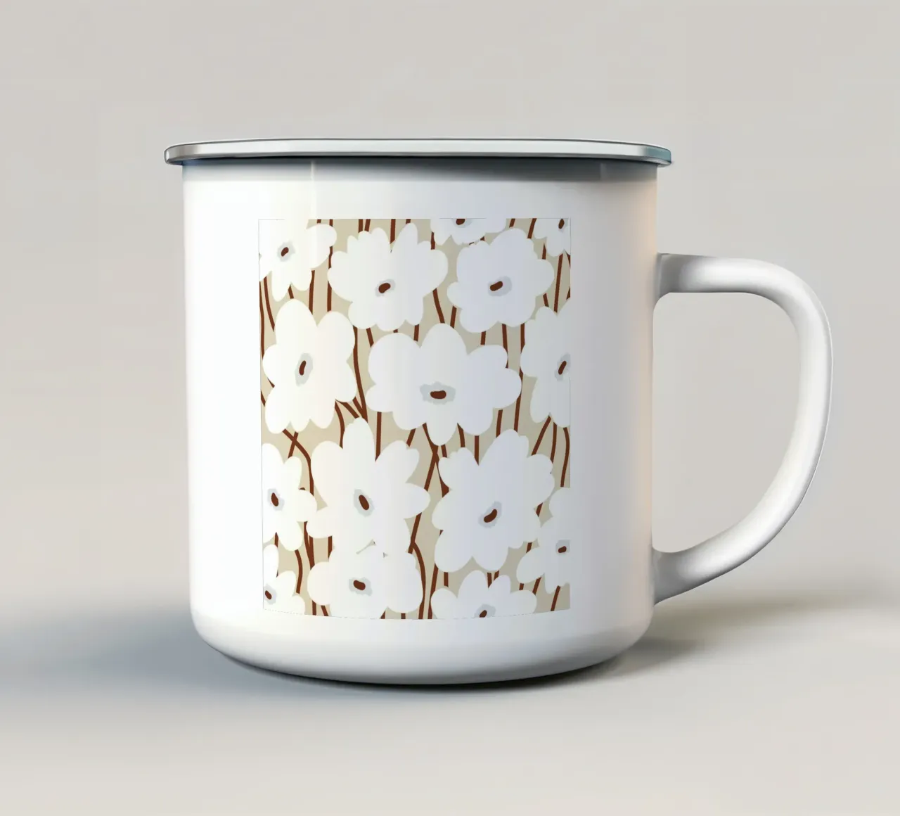 Motivo botanico 12 tazza in smalto da Little Dean