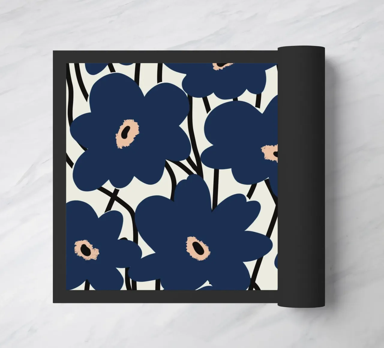 Botanical pattern 14 doormat by Little Dean