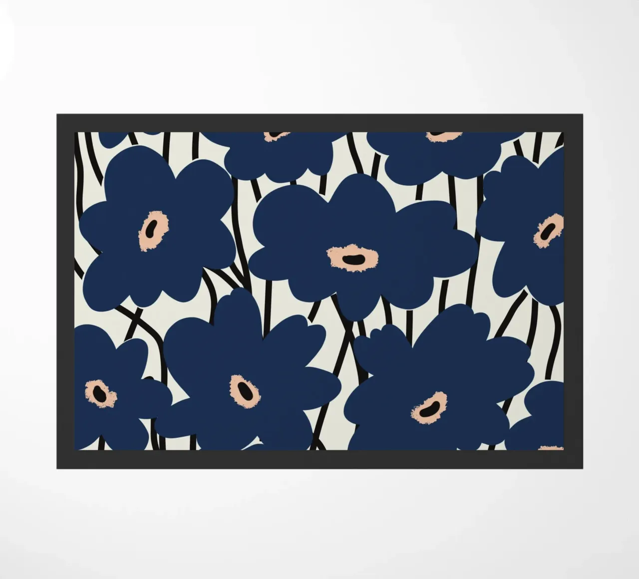 Botanical pattern 14 doormat by Little Dean