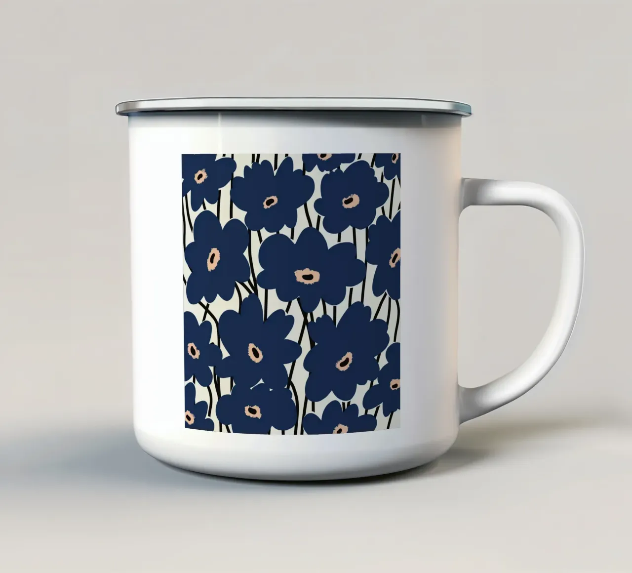 Motivo botanico 14 tazza in smalto da Little Dean