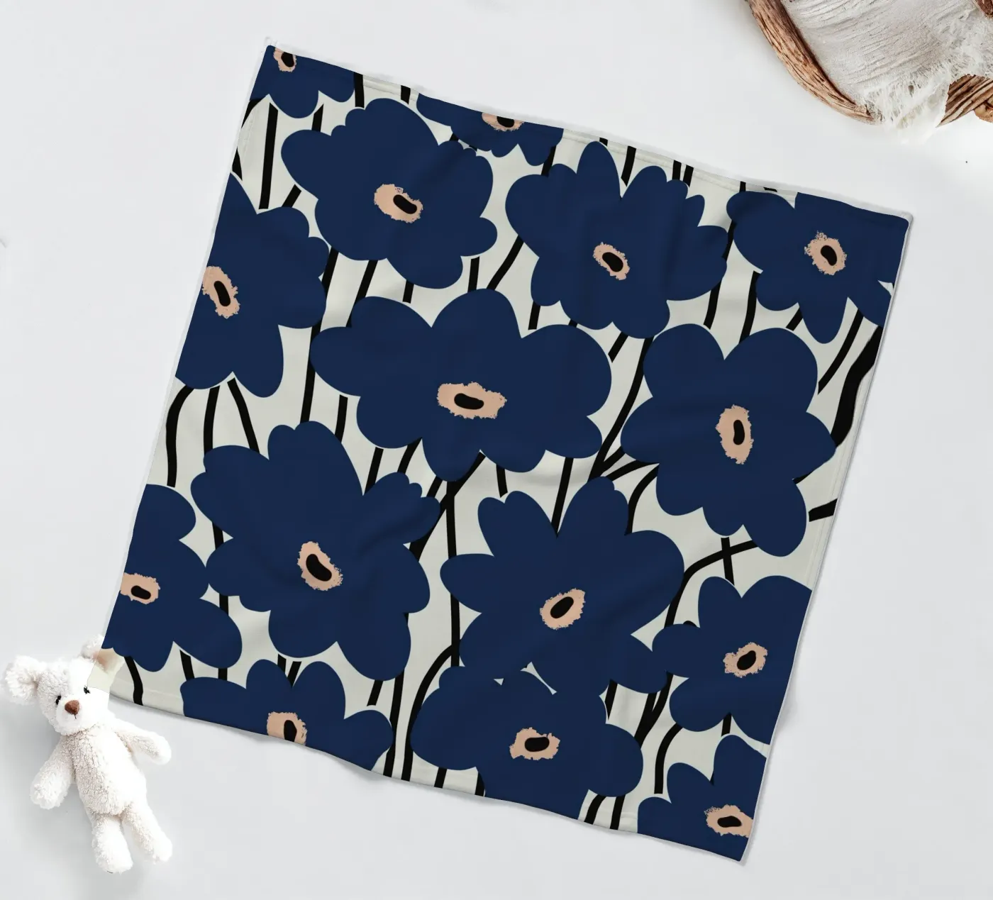 Botanical pattern 14 fleece blanket by Little Dean