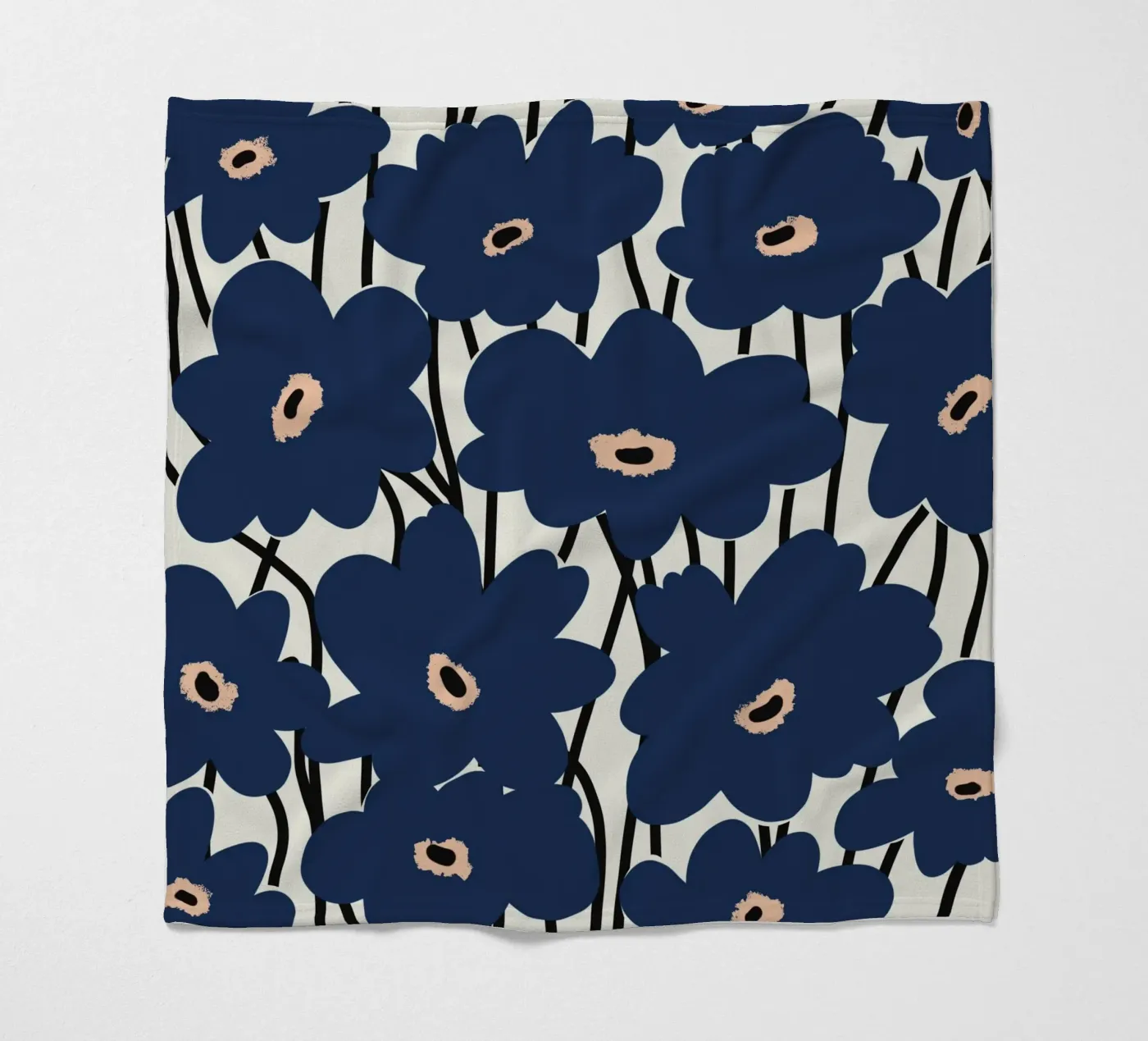 Botanical pattern 14 fleece blanket by Little Dean