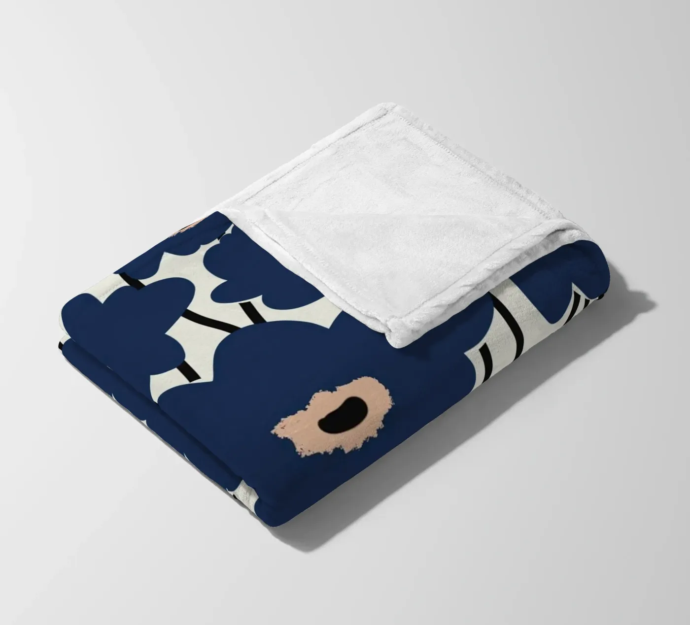 Botanical pattern 14 fleece blanket by Little Dean