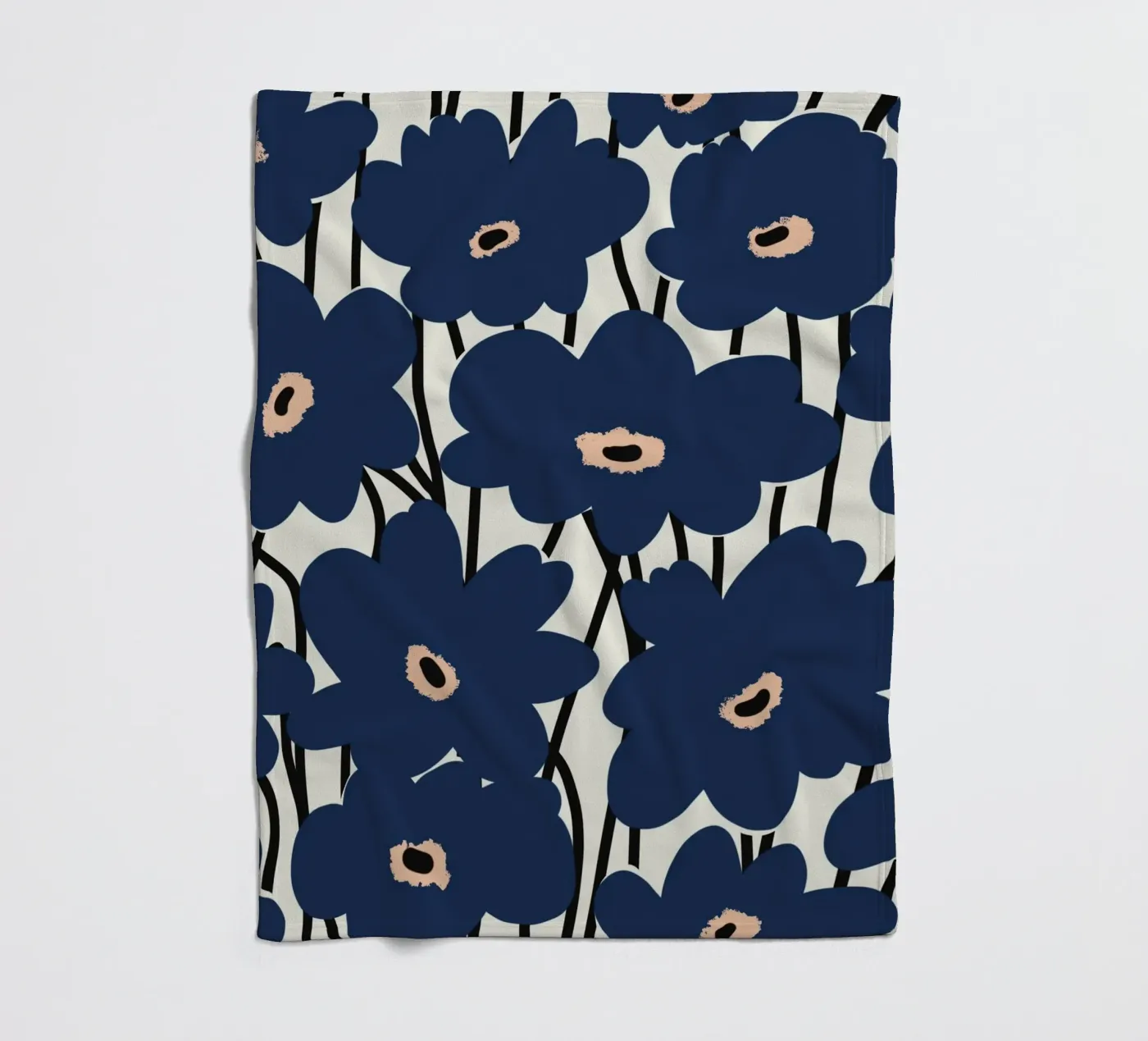 Botanical pattern 14 fleece blanket by Little Dean