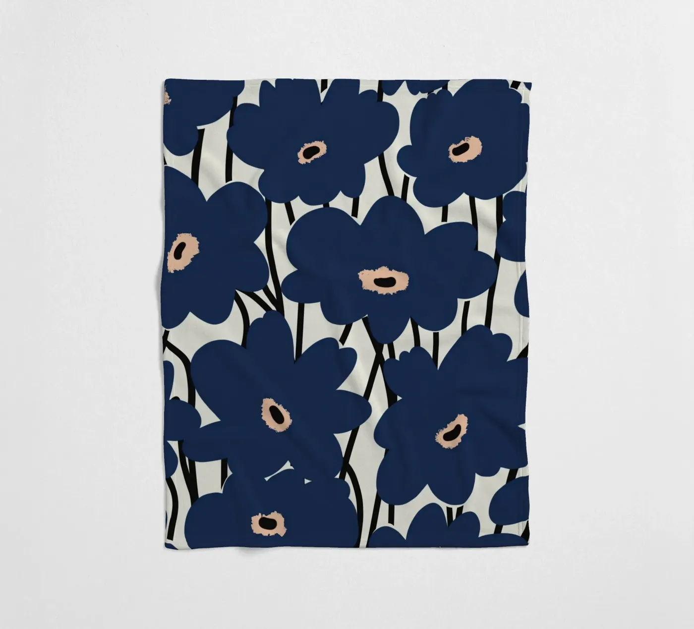 Botanical pattern 14 fleece blanket by Little Dean