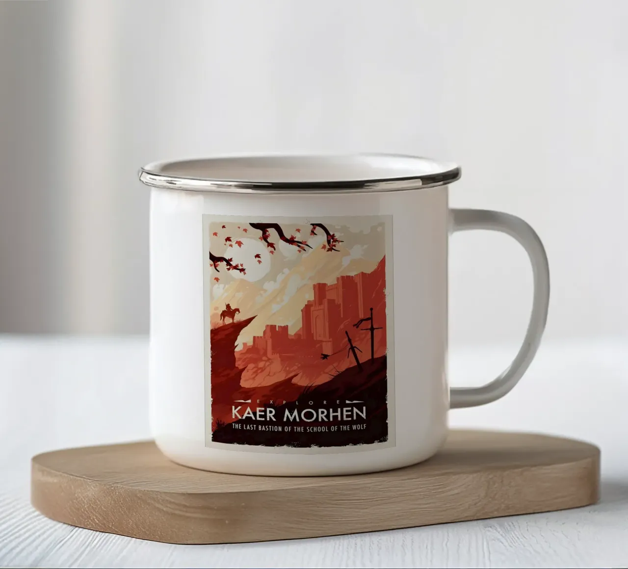 Explore Kaer Morhen tazza in smalto da Robert Hoff