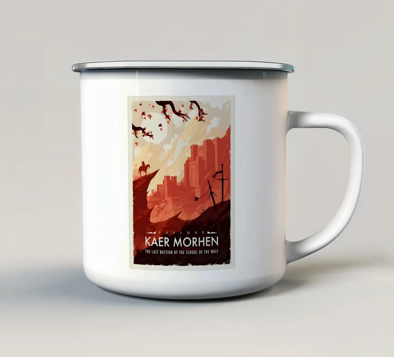 Explore Kaer Morhen tazza in smalto da Robert Hoff