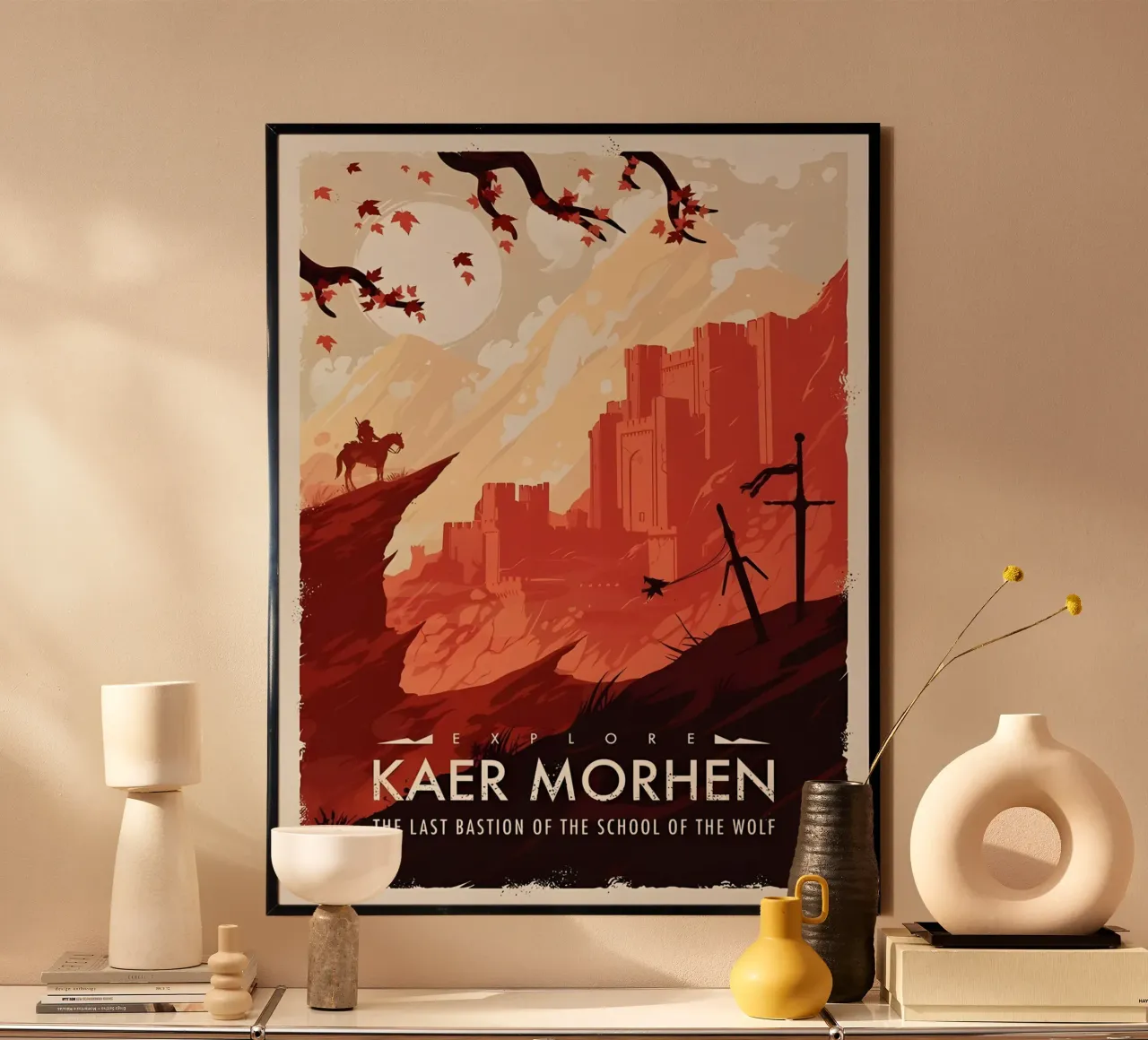 Explore Kaer Morhen poster con telaio in alluminio da Robert Hoff