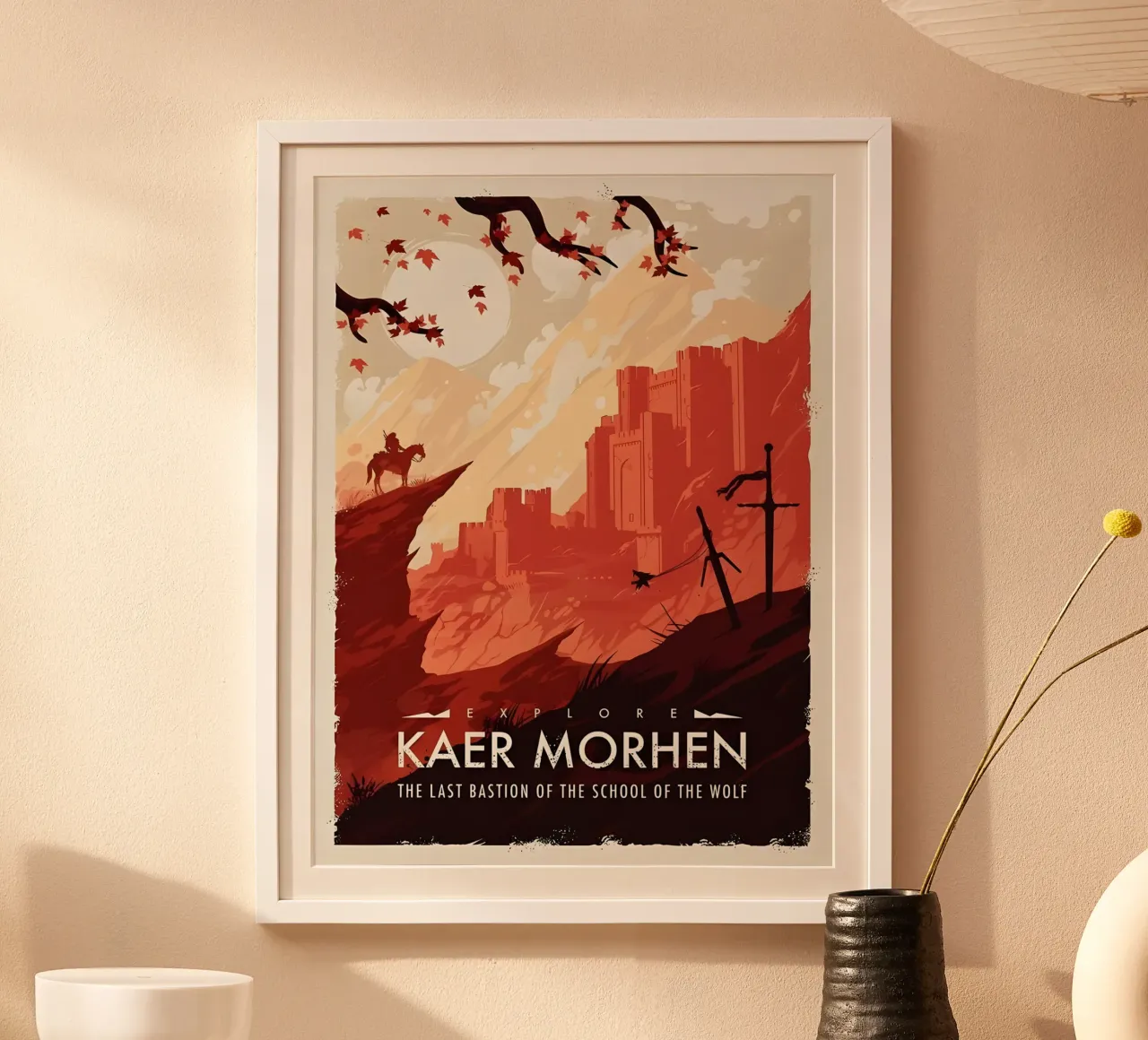 Explore Kaer Morhen poster con telaio in alluminio da Robert Hoff
