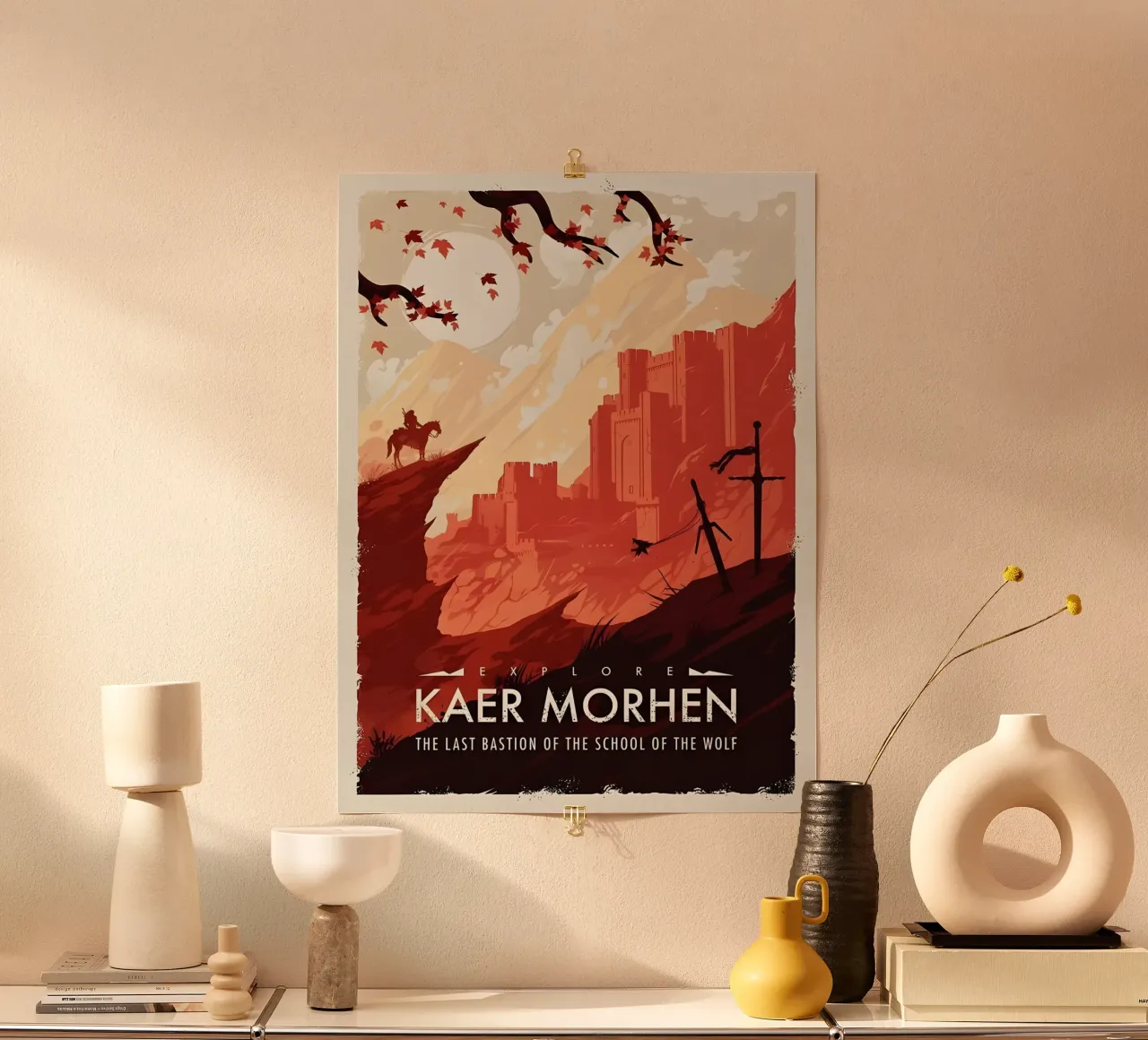 Explore Kaer Morhen poster con telaio in alluminio da Robert Hoff
