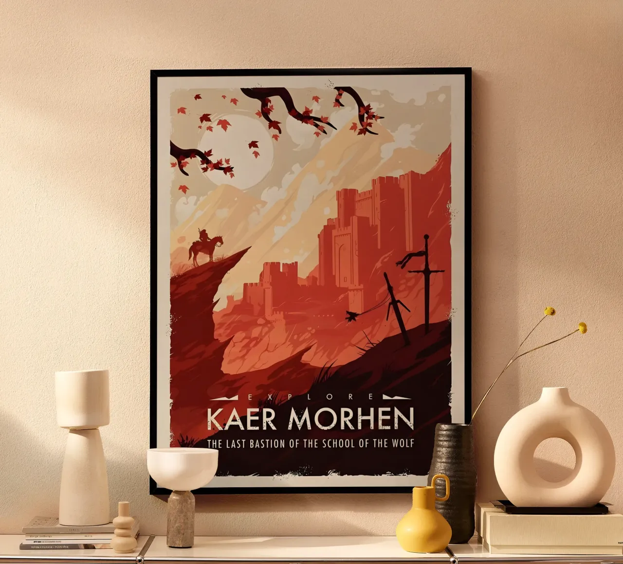 Explore Kaer Morhen poster con telaio in alluminio da Robert Hoff