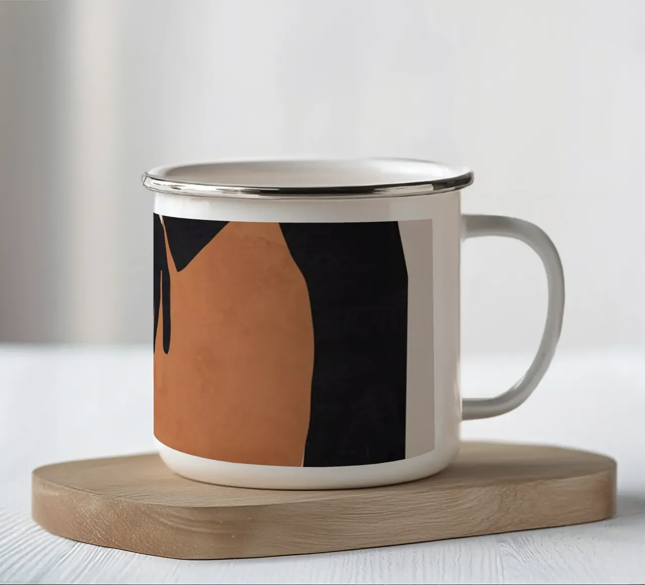 Abstracte kunst 42 emaille mok van ThingDesign