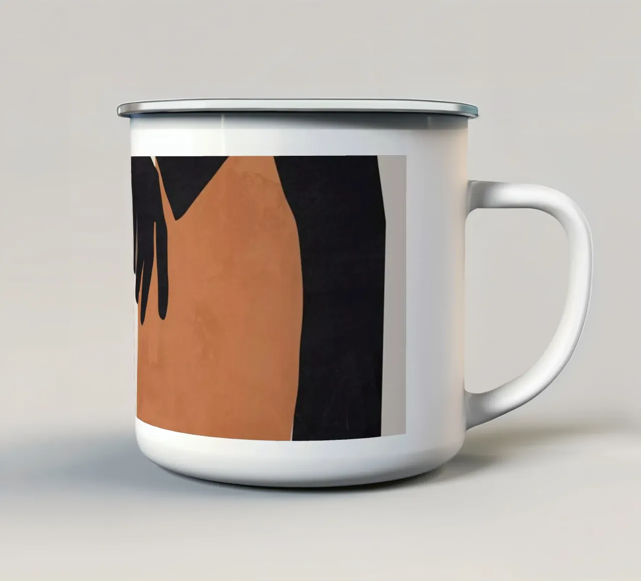 Abstracte kunst 42 emaille mok van ThingDesign
