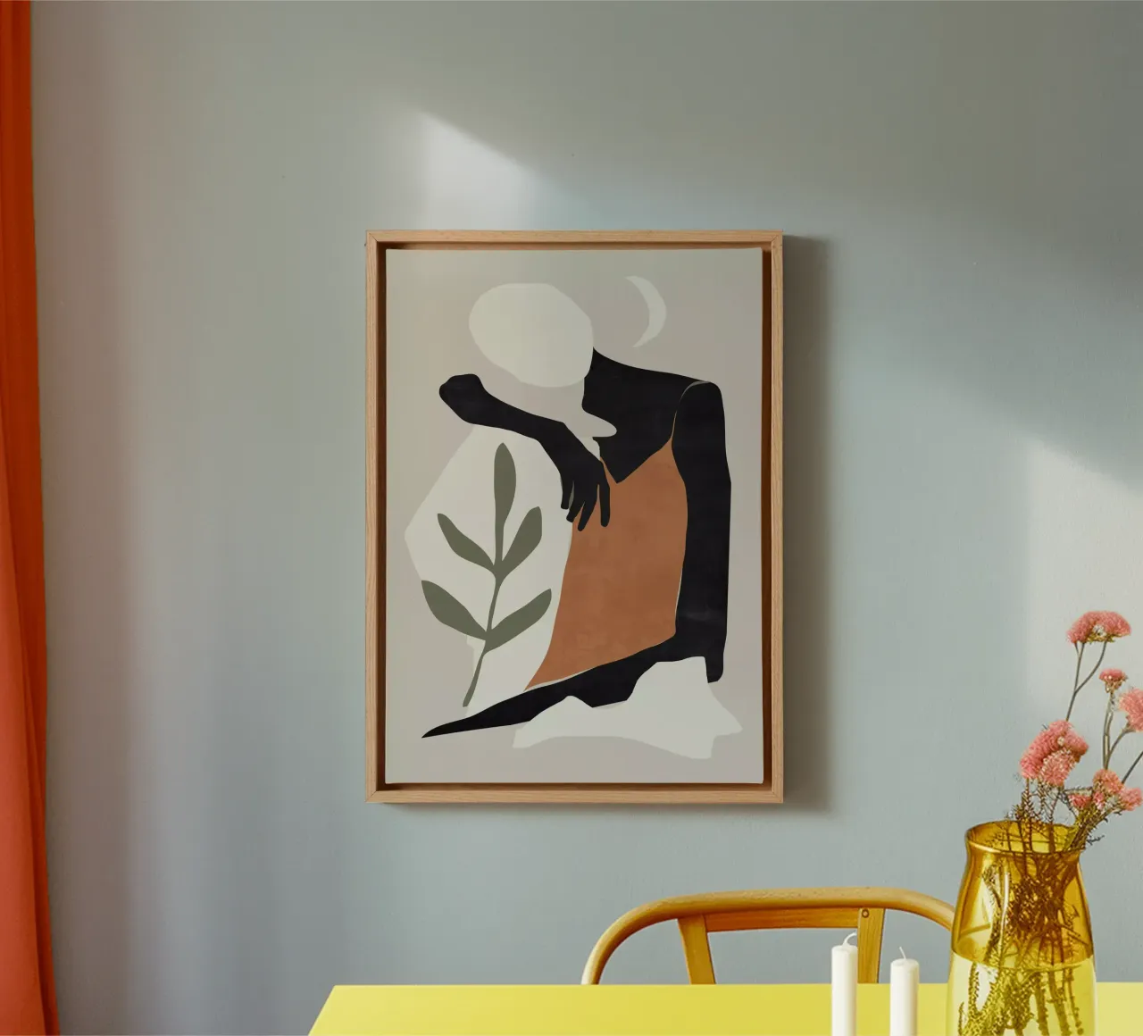 Abstracte kunst 42 canvas met Baklijst van ThingDesign