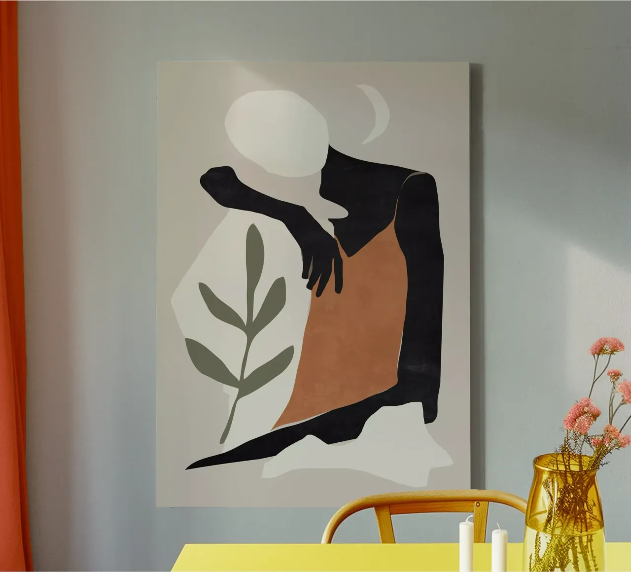 Abstracte kunst 42 canvas met Baklijst van ThingDesign