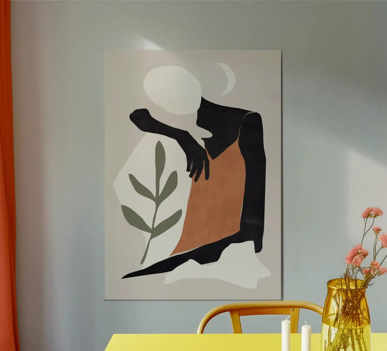 Abstracte kunst 42 poster met aluminium frame van ThingDesign