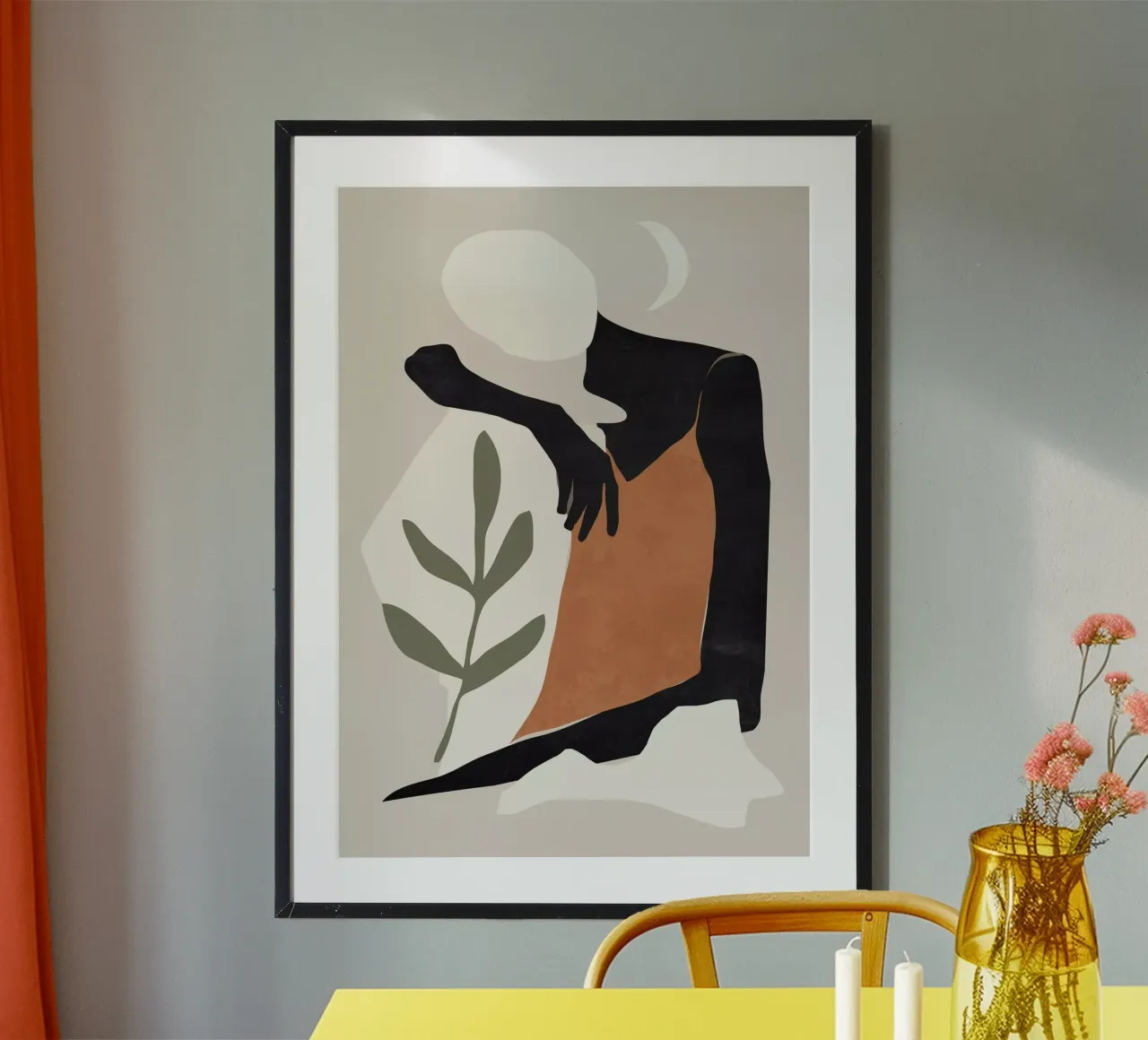 Abstracte kunst 42 poster met aluminium frame van ThingDesign