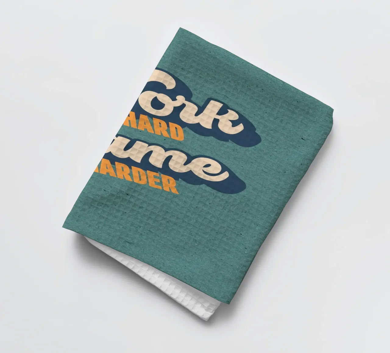 Work Hard, Game Harder - Typographie audacieuse de motivation torchon de Dominique Vari Words