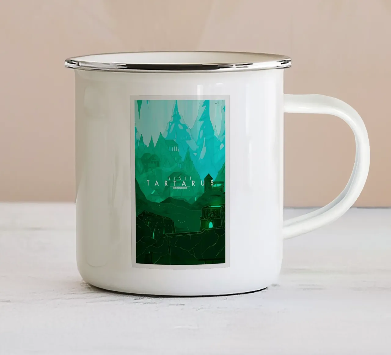 Visit Tartarus tazza in smalto da Robert Hoff