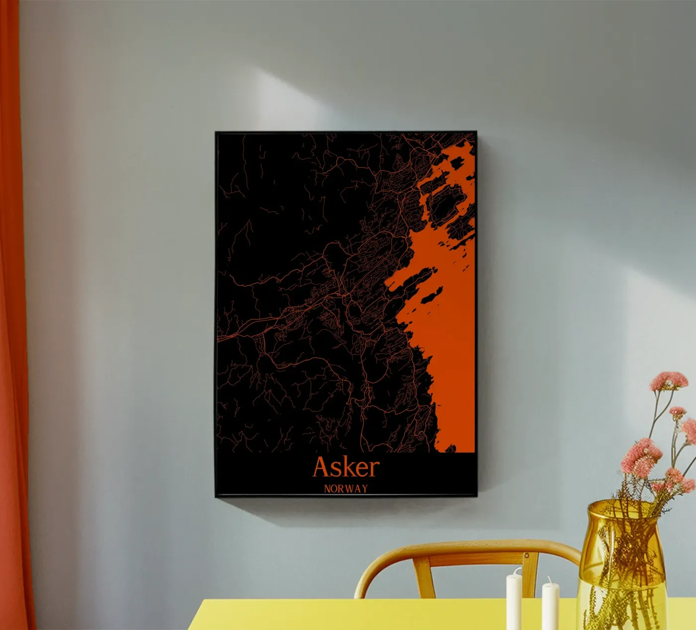 Asker Acryl-Glas von MiMap