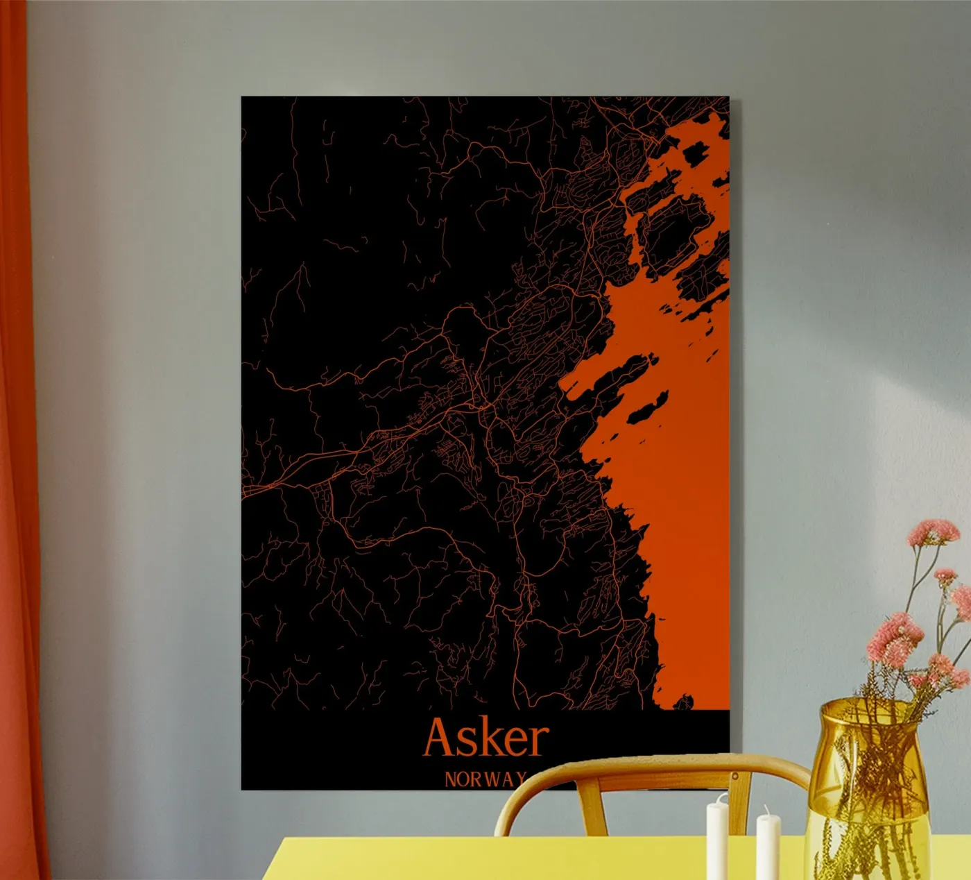 Asker Acryl-Glas von MiMap