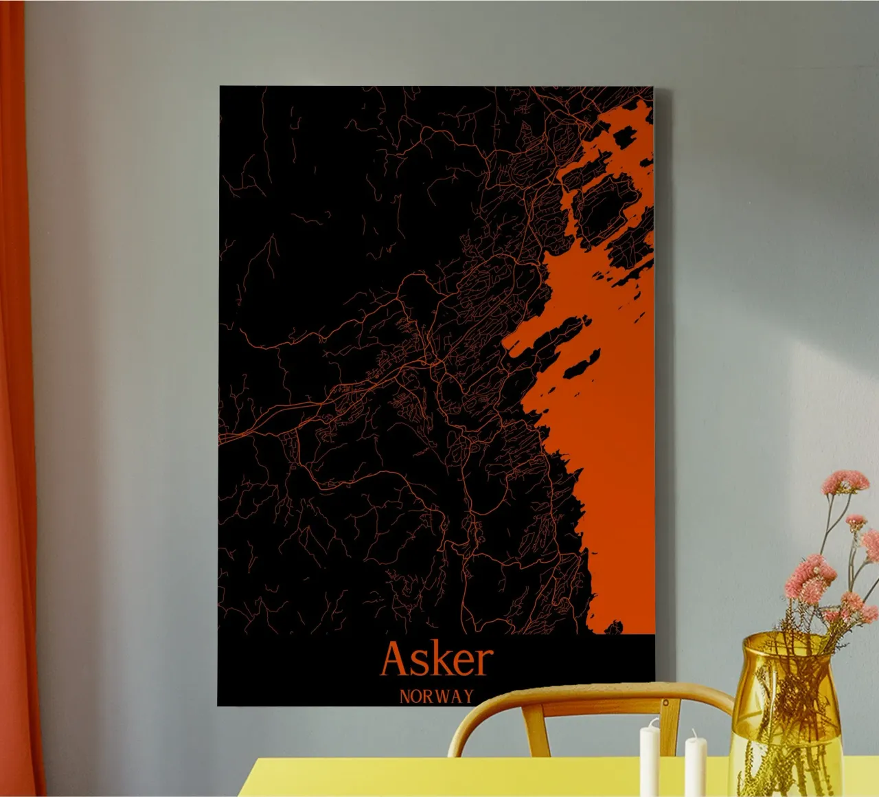Asker tela con Cornice a cassetta da MiMap
