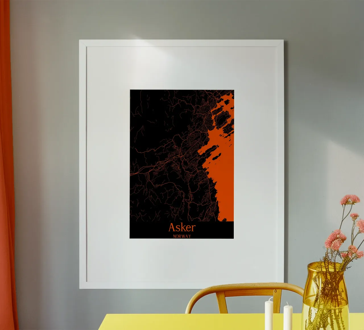 Asker poster con telaio in alluminio da MiMap