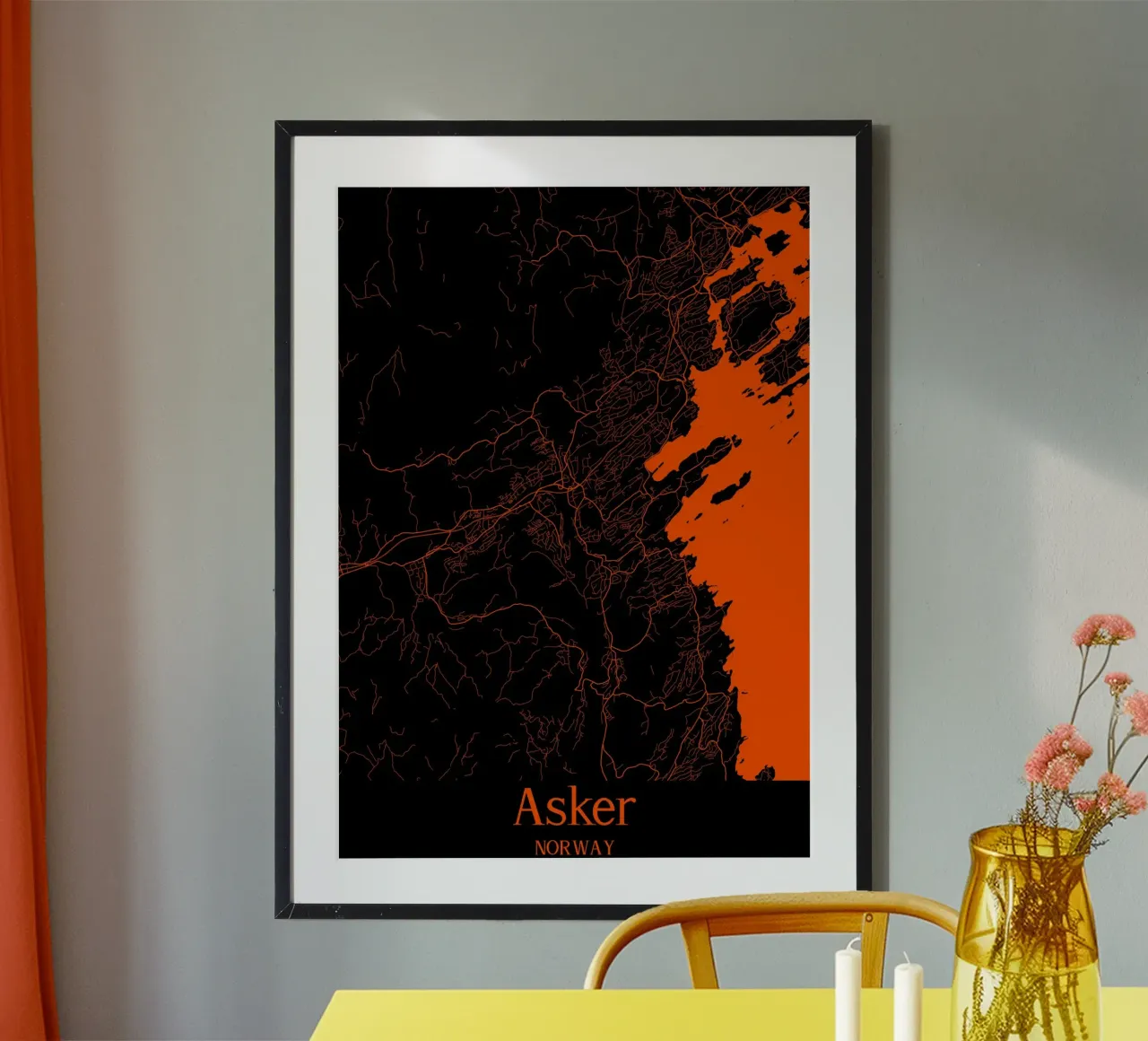 Asker poster con telaio in alluminio da MiMap