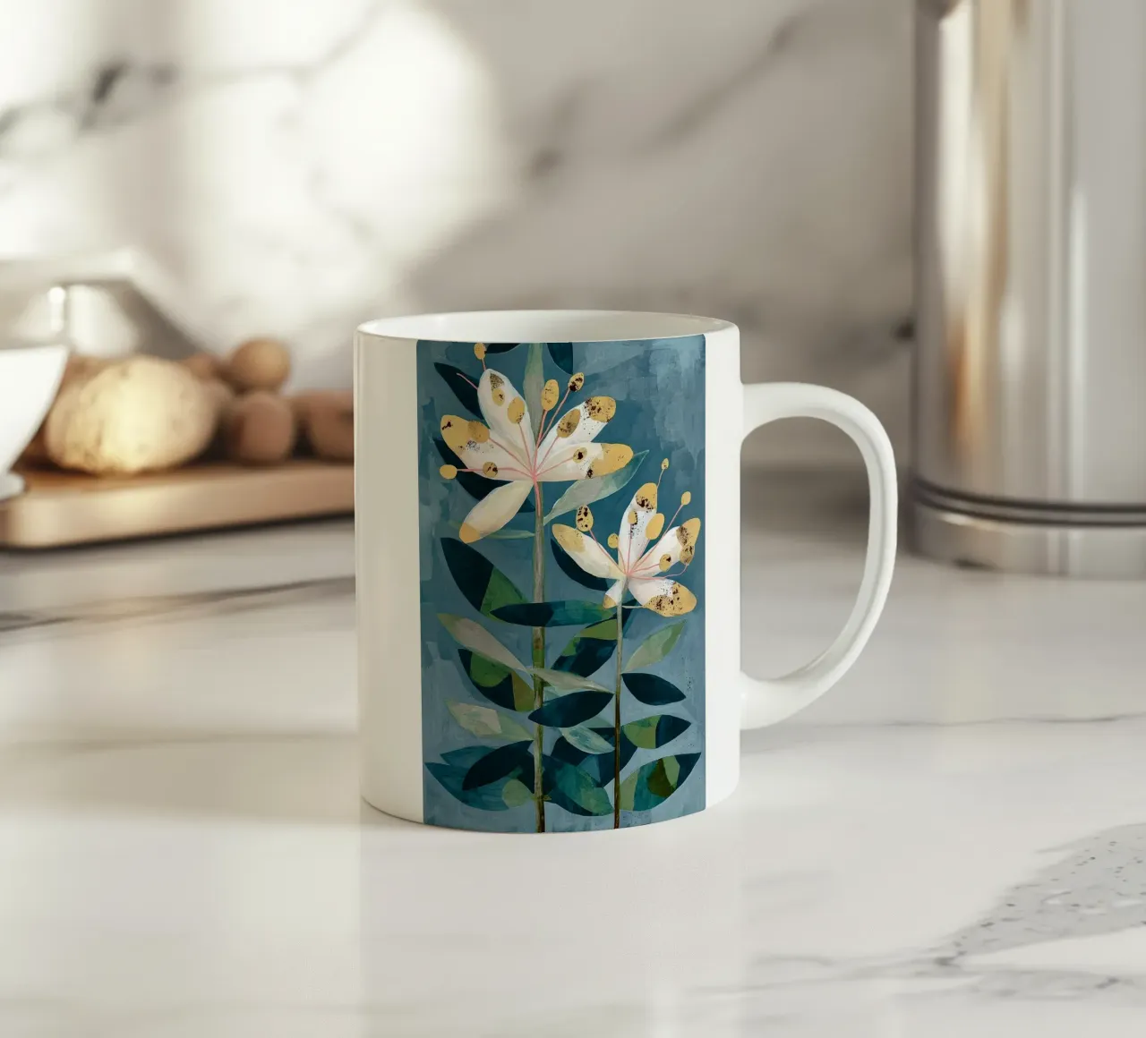 Modern Botanical Duo tazza in ceramica da Flow Line