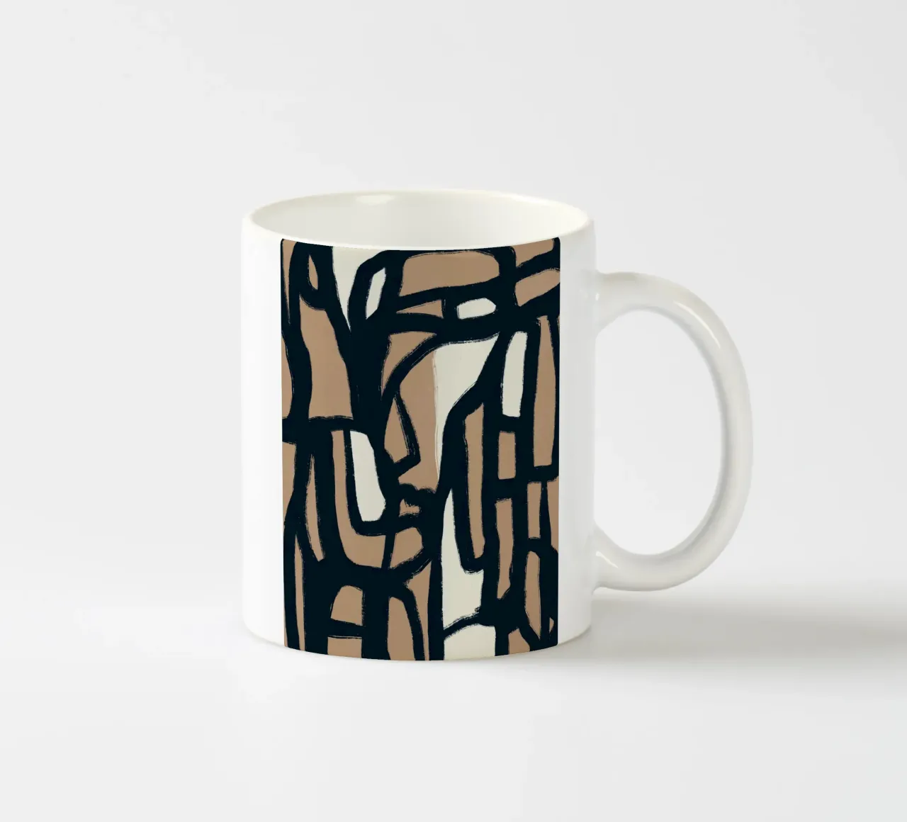 Linea astratta in grassetto tazza in ceramica da Little Dean