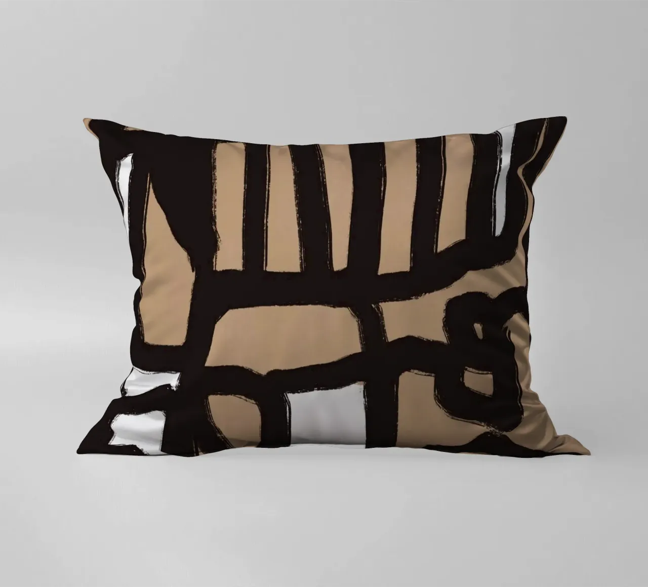 Linea astratta in grassetto 02 cuscino da Little Dean