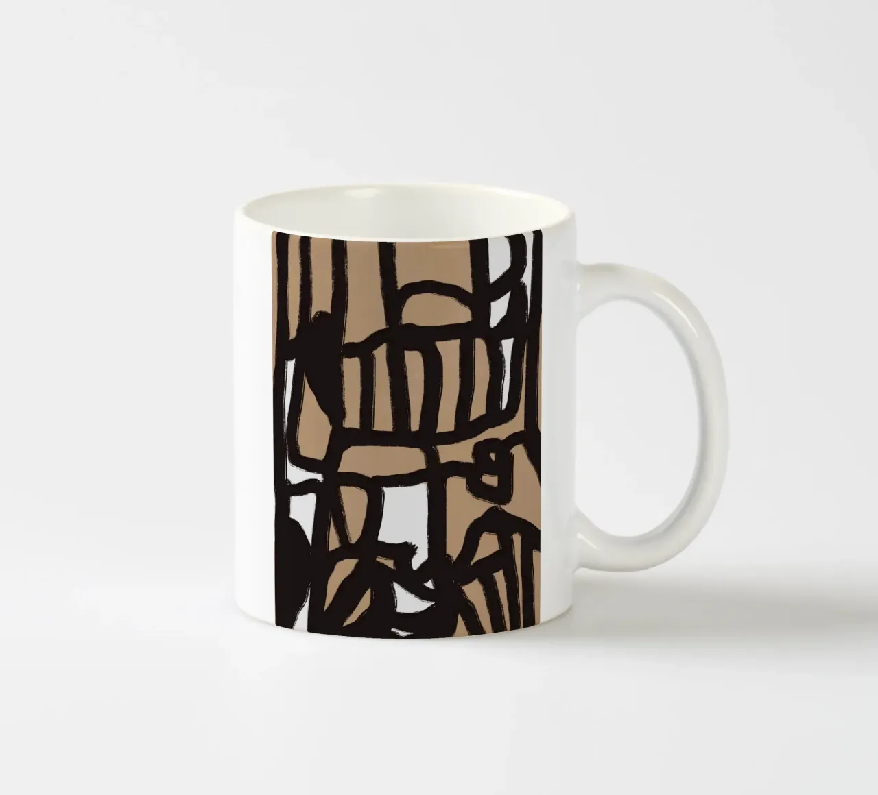 Linea astratta in grassetto 02 tazza in ceramica da Little Dean