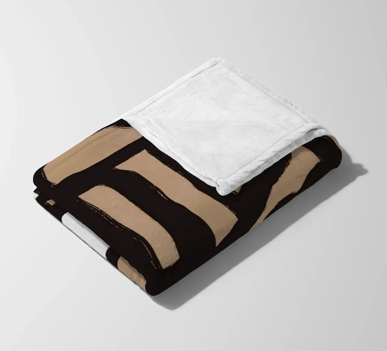 Linea astratta in grassetto 02 coperta in pile da Little Dean