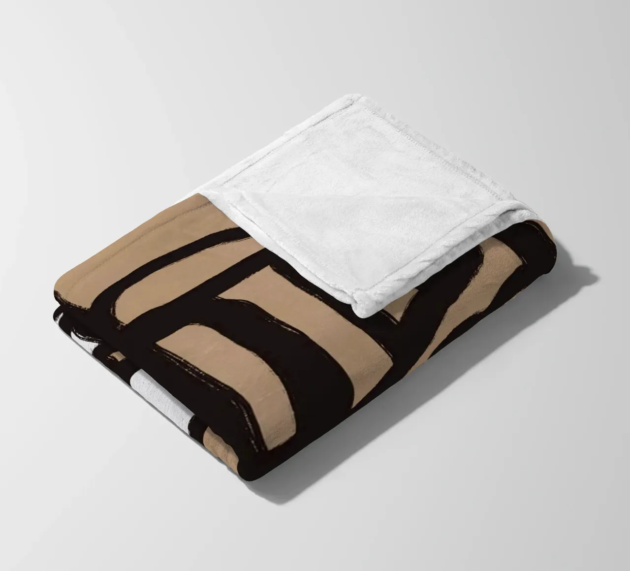 Linea astratta in grassetto 02 coperta in pile da Little Dean