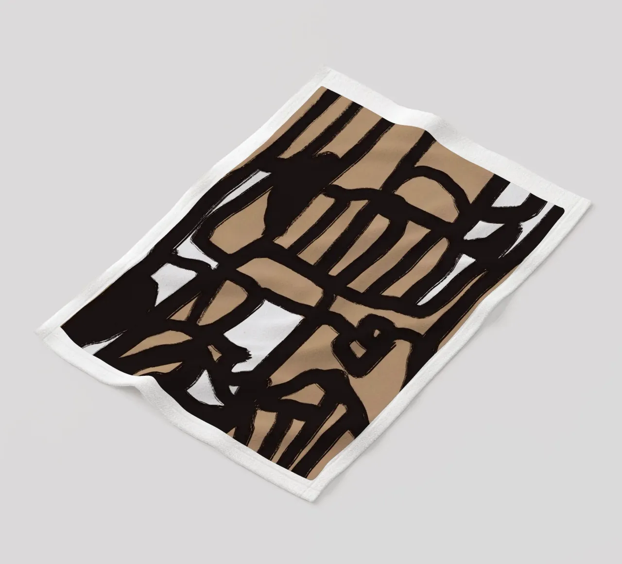 Linea astratta in grassetto 02 coperta in pile da Little Dean