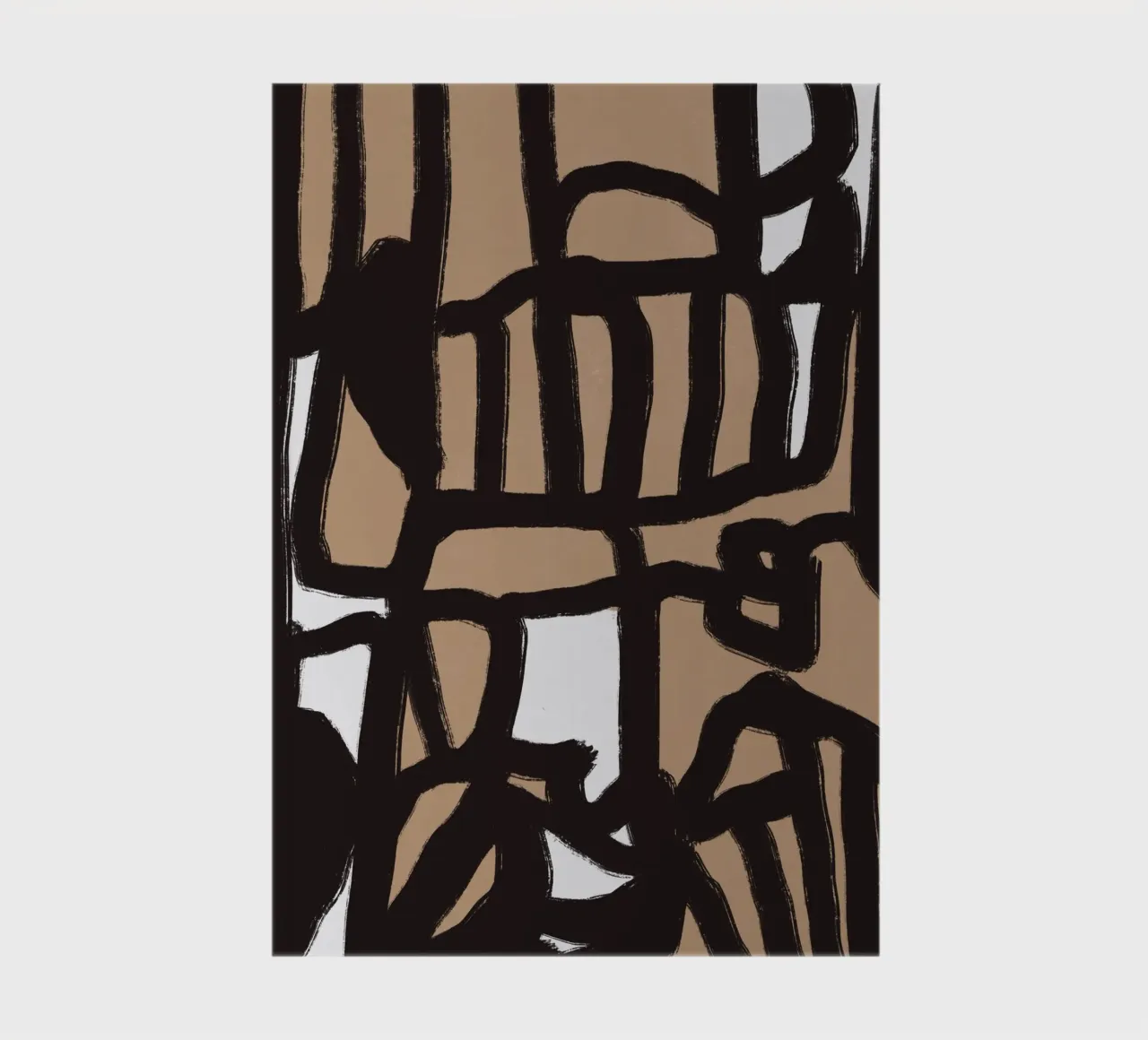 Bold line abstract 02 notebook by Little Dean