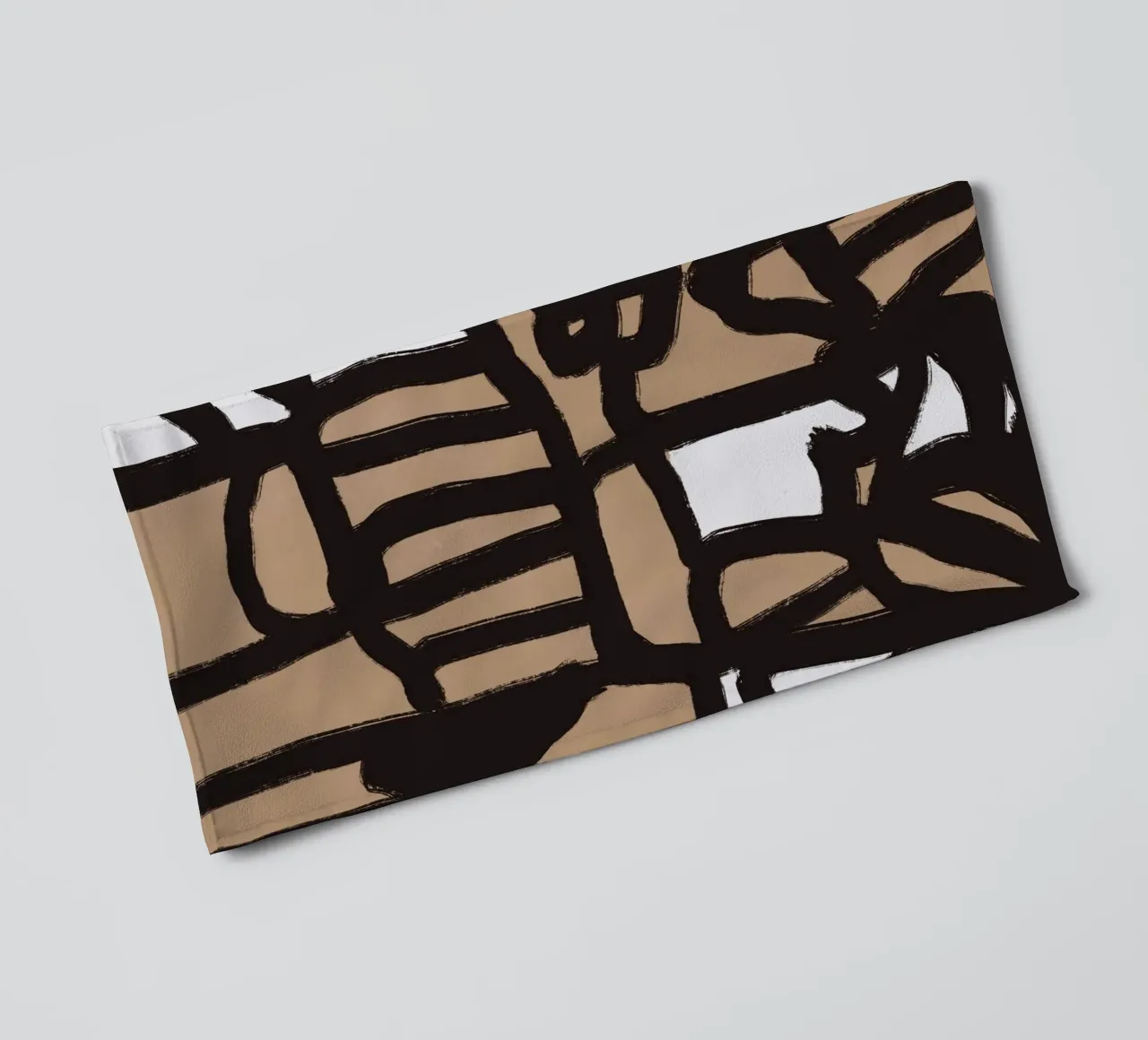 Bold line abstract 02 towel by Little Dean